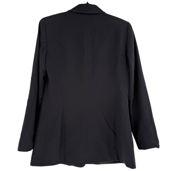 Antonio Melani Womens Black Blazer Size 6 Polyester Blend Hook & Eye Closure - Picture 2 of 9